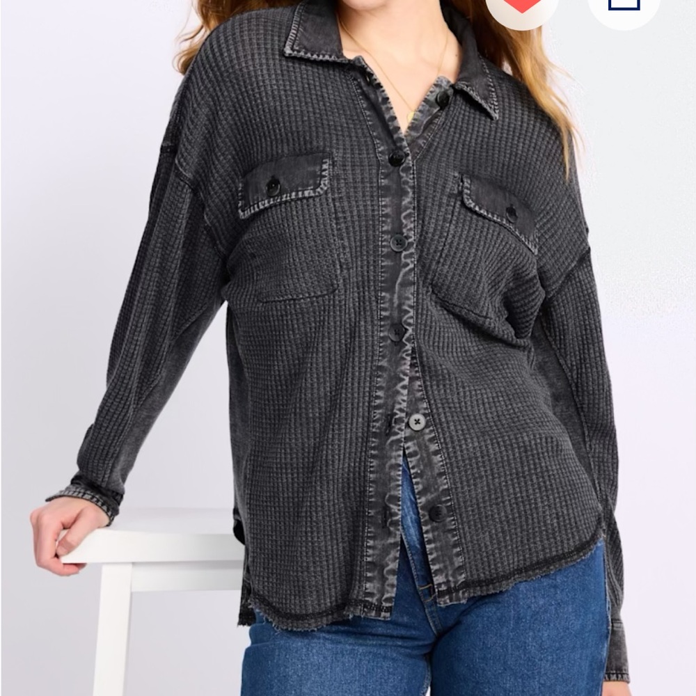 Z Supply Black Button Down Shirt